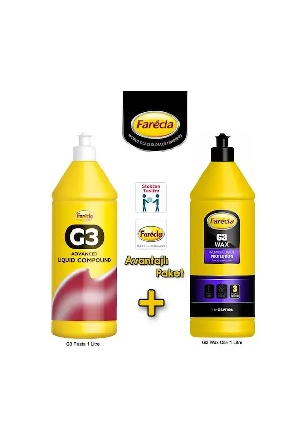 Farecla G3 Pasta 1 Lt + G3 Wax Cila 1 Lt Set