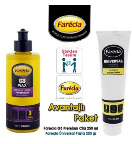Farecla G3 Wax Premium 250ml + Üniversal Pasta 200gr