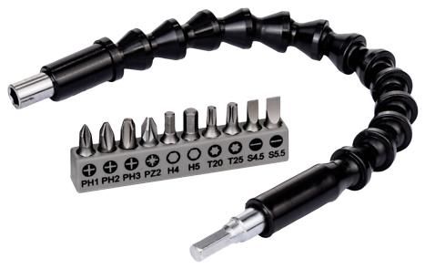 Bosch 10 Parça Vidalama+Uzatma Adaptörü Plastik - 2608522377