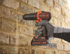 Black+Decker BDCHD18BAFC-QW 18V 1.5Ah Li-Ion Darbeli Vidalama/Matkap,Çift Akü, Çanta, 80 Parça Aksesuar Seti