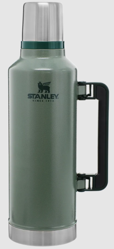 Stanley Classic Legendary Vakumlu Çelik Termos, Yeşil (Hammertone Green), 2.3 Litre
