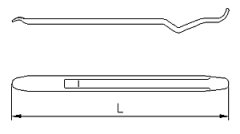 İzeltaş Levye Oluklu Kıvrık Uçlu 600 Mm 6360260600