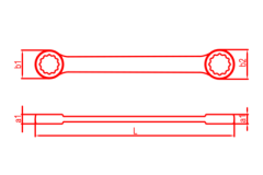 İzeltaş Düz Yıldız Anahtar 16x17 mm 0440 03 1617