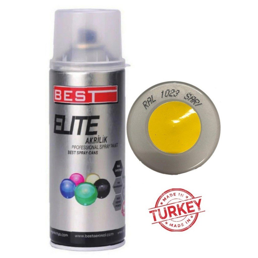 BEST ELİTE SPREY BOYA TRAFİK SARI RAL1023 400ML