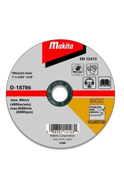 Makita KESME TAŞI 180X2.0X22.23 MAAD-18786