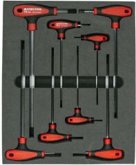 İzeltaş 4921 00 8108 Yuvarlak Başlı T Tipi Allen Anahtar Takımı 8 Parça