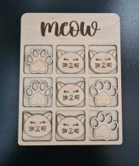 Ahşap Eğitici Öğretici Eğlenceli Tic Tac Toe Oyunu