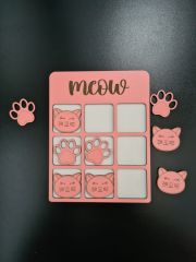 Ahşap Eğitici Öğretici Eğlenceli Tic Tac Toe Oyunu