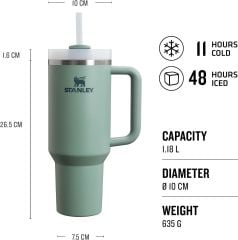 Stanley Quencher Pipetli Termos Bardak Shale 1.18 Lt 10-10824-400
