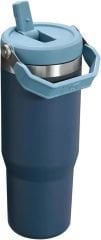 Stanley The IceFlow Flip Straw Pipetli Termos Bardak Navy 0,89 LT 10-09993-536