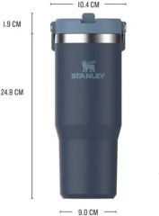 Stanley The IceFlow Flip Straw Pipetli Termos Bardak Navy 0,89 LT 10-09993-536