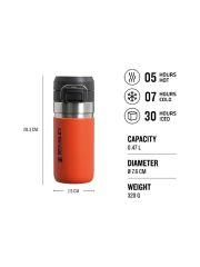 Stanley The Quick-Flip Turuncu Çelik Termos 0.47 L 10-09148-096