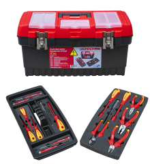 İZELTAŞ PLASTİK TAKIM ÇANTASI 19'' ELEKTRİKÇİ SET DOLU 23 PARÇA 8444 00 1023