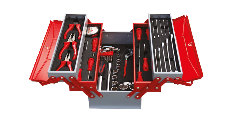 İZELTAŞ 5 GÖZ MEKANİK TAKIM ÇANTASI DOLU 62 PARÇA 8420 00 5063