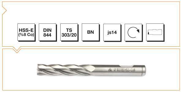 Parmak freze 5 mm uzun MTE