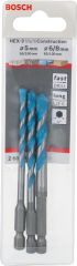 Bosch - Altıgen Şaftlı, HEX-9 Serisi Çoklu Malzeme için Matkap Ucu 3'lü Set 5-6-8 mm
