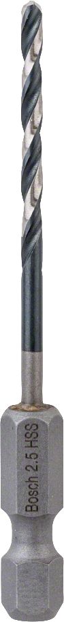 Bosch - Altıgen Şaftlı - Impact Control - HSS Metal Matkap Ucu 2,5*69mm