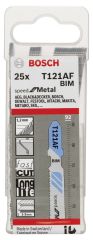 Bosch - Hızlı Kesim Serisi Metal İçin T 121 AF Dekupaj Testeresi Bıçağı - 25'Li Paket