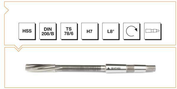 8 mm mors konik saplı mak. Raybası MTE