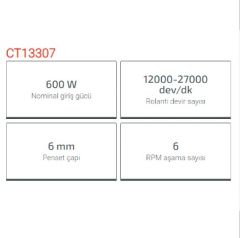 CROWN KALIPÇI TAŞLAMA UZUN 600W CT13307