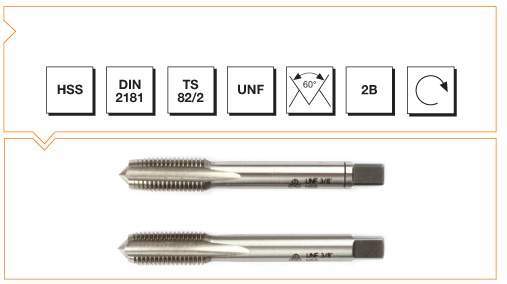 1/4''x28(2b) unf 2'li el klavuzu hss dın2181 MTE