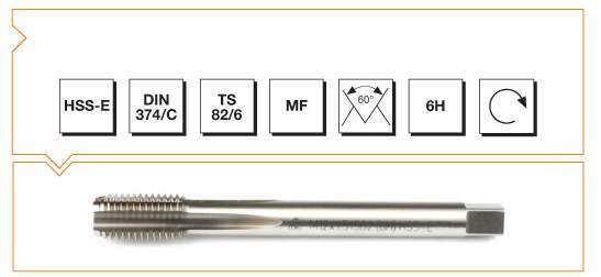M12x1.5 mak.klav.düz kan.hss 374/c MTE