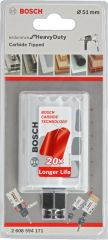 Bosch - Endurance Serisi Zorlu Malzemeler için Carbide Delik Açma Testeresi (Panç) 51 mm