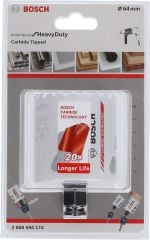 Bosch - Endurance Serisi Zorlu Malzemeler için Carbide Delik Açma Testeresi (Panç) 64 mm