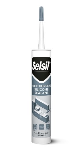Selsil silikon beyaz gri kartuş 280 gr 2528