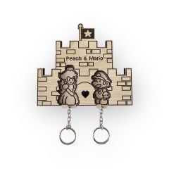 Dalyan Super Mario Anahtarlık Seti , Anahtar Askısı , Ahşap