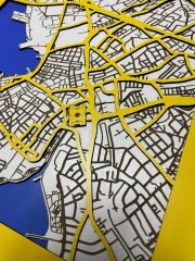 Dalyan Fenerbahçe Taraftarı için Özel Tasarım 3D Ahşap Dekor 45x58 cm