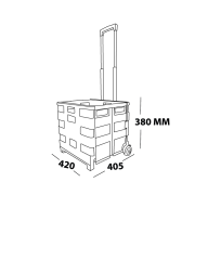 Nurgaz Katlanır Tekerlekli Kamp Kasası Siyah NG C139