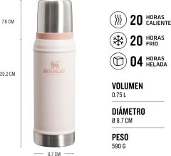 Klasik Vakumlu Paslanmaz Çelik Termos 0.75 LT 10-01612-063