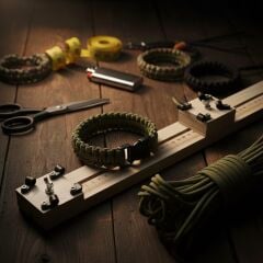 Huş Ağacı Paracord Bileklik ve Tasma Örme Tahtası – Profesyonel Jig