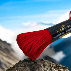 Polyester Paracord İp 4 mm Kırmızı 30 Metre