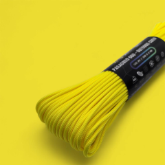 Polyester Paracord İp 4 mm Sarı Renk 30 Metre