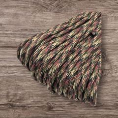 Polyester Paracord İp 660 Lb 4 mm Bordo Bej Desen 30 Metre