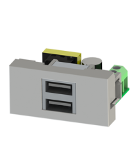 NE-AD 45X22.5 ÇİFTLİ USB ŞARJ ADAPT. BEYAZ 2062