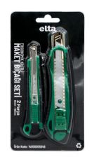 ELTA ERGONOMİK KİLİTLİ MAKET BIÇAĞI 18 MM+9 MM SET