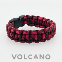 Paracord Bileklik Kırmızı-Siyah 21cm
