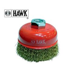 Hawk 10113 Çanak Fırça Dalgalı Sarı Telli 75 mm