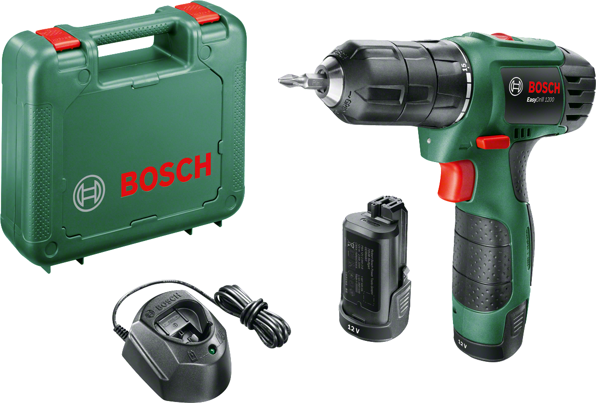 Bosch Easy Drill 1200 Çift Akülü Delme Vidalama Makinesi (2 x 1,5 Ah)