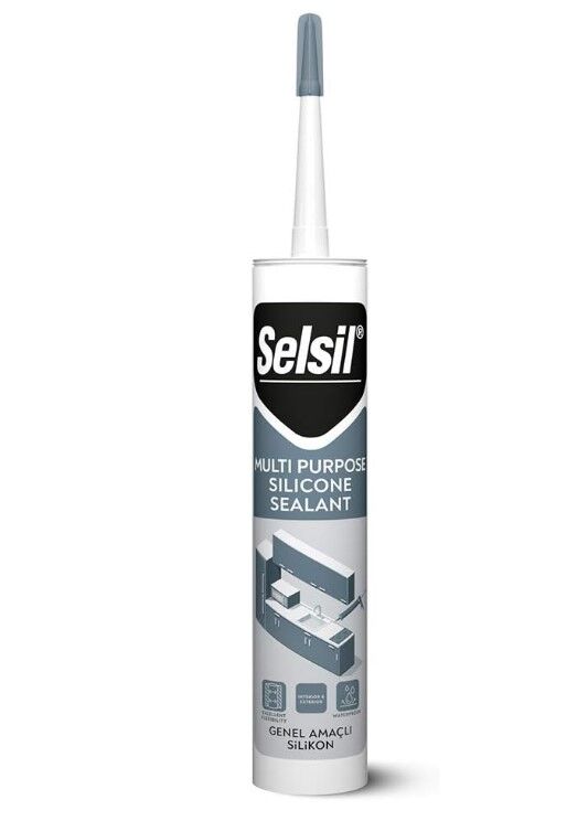 SELSİL SİLİKON SİYAH GRİ KARTUŞ 280 GR 2529